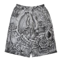 FB County Inked Up Baggy Fleece Shorts - Grey