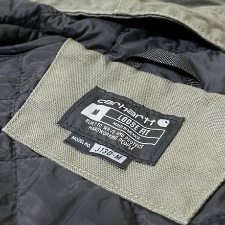 Carhartt USA J130/104050 Washed Duck Insulated Active Jacket - Moss