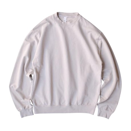 Los Angeles Apparel Long Sleeve Garment Dye French Terry Pullover - Cement