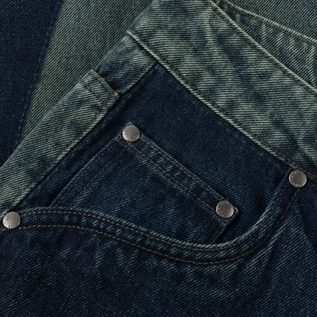Dime Baggy Denim Pants - Distressed Green