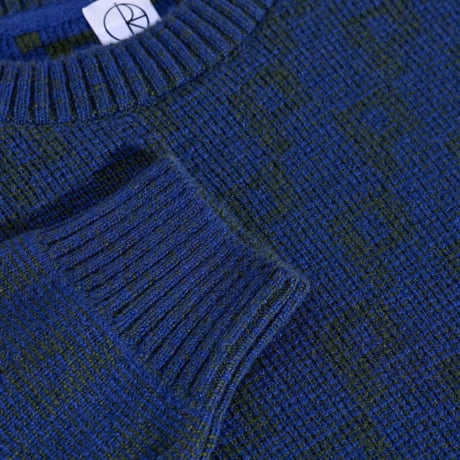 Polar Skate Co. George Sweater | P Pattern - Blue/Green