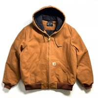 Carhartt USA J140 Firm Duck Insulated Flannel Lined Active Jacket - Carhartt Brown