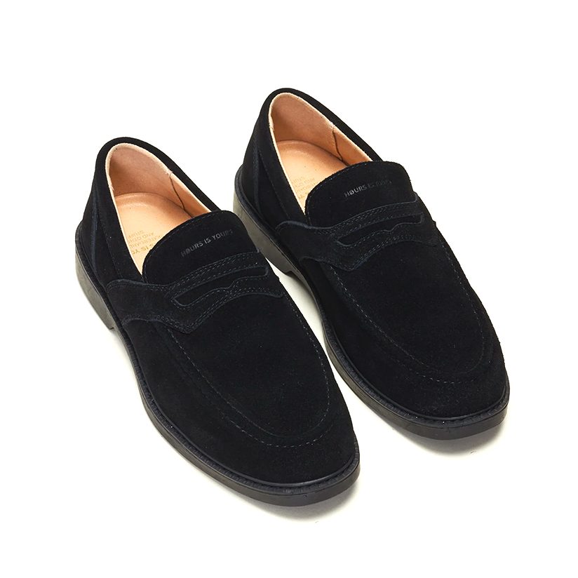 Hours Is Yours Quick Strike Cohiba Penny Loafer - Black Suede