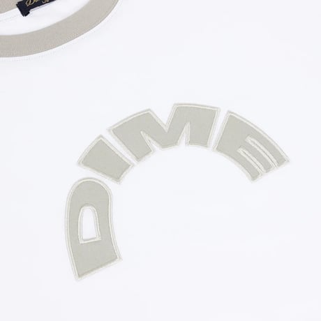 Dime Arch Ringer T-Shirt - White