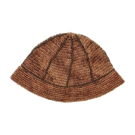 Den Souvenir Hemp Crochet Hat - Brown