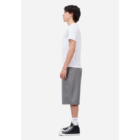 Dime Baggy Houndstooth Shorts - Gray