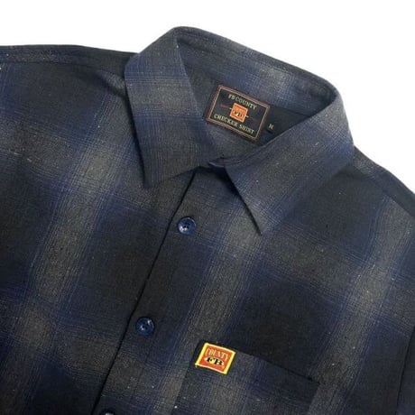 FB County S/S Checker Flannel Shirts - RoyalｘBlackｘGrey