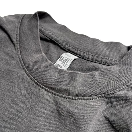 Los Angeles Apparel 1807GD 6.5oz Pigment Dye Long Sleeve Tee - Vintage Black