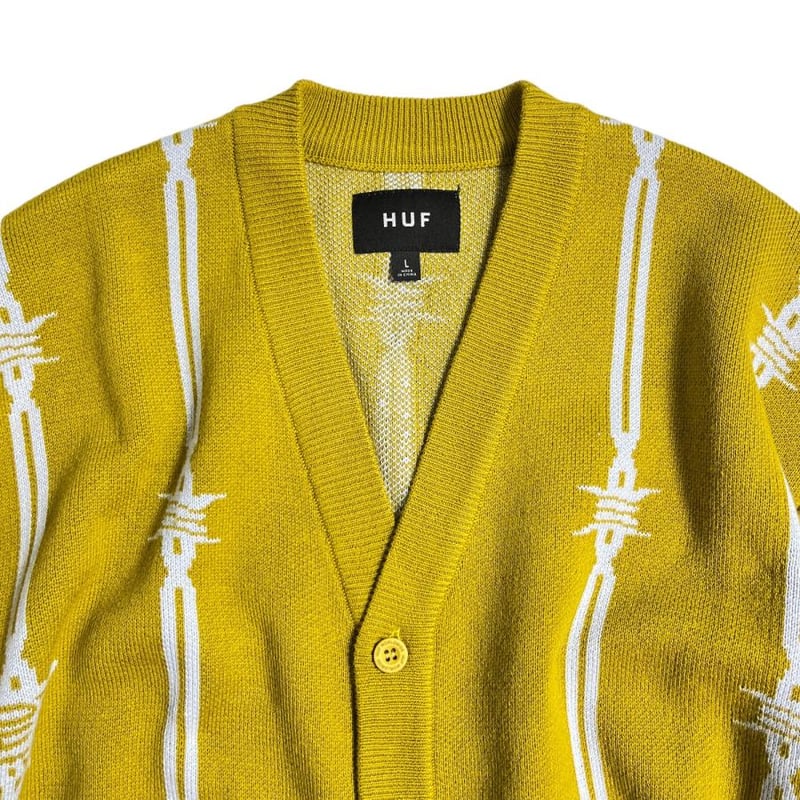 HUF Barbed Wire Cardigan - Cactus - | RULEZ HUF Barbed Wire Cardigan - Cactus - | RULEZ
