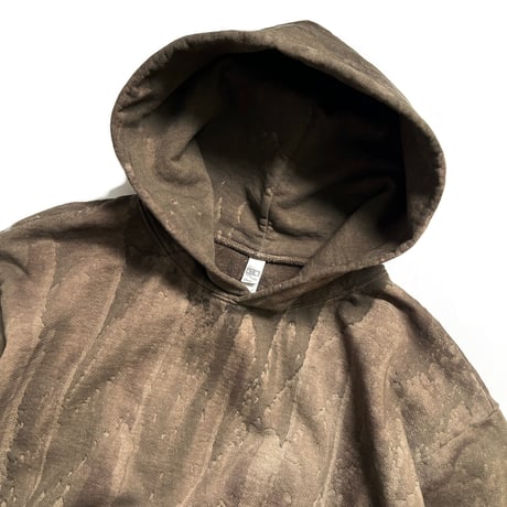 Los Angeles Apparel HF09DD 14oz Heavy Fleece Hoodie Drip Dye -  Olive