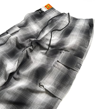 FB County Checker Cargo Pants - Black/Grey
