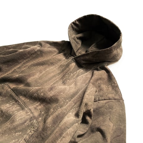 Los Angeles Apparel HF09DD 14oz Heavy Fleece Hoodie Drip Dye -  Olive