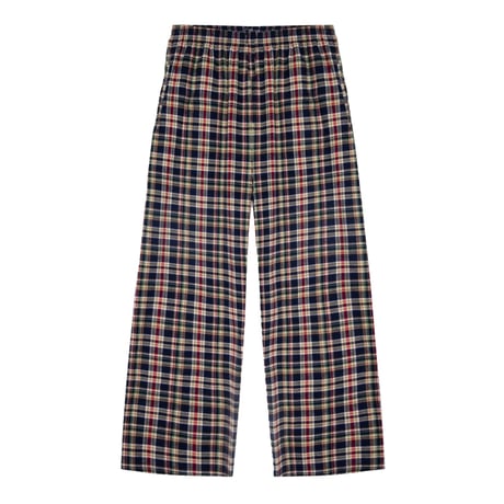 Los Angeles Apparel Cotton Flannel Lounge Pants - Navy/Gold/Red Plaid