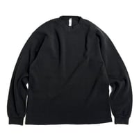 Los Angeles Apparel TX407GD L/S Garment Dye Heavy Thermal Crewneck - Black