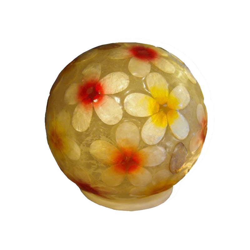 シェルボールランプ Ф22cm 《 Flower Yellow×Orange×Pink フラ