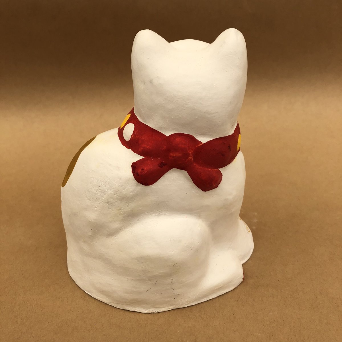 釜猫(座り猫 大)唐草 | hanamaki-ningyo