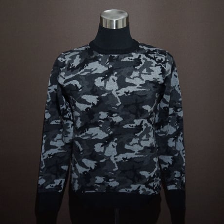 DOMESPAIR//Camouflage Sweater【Black】