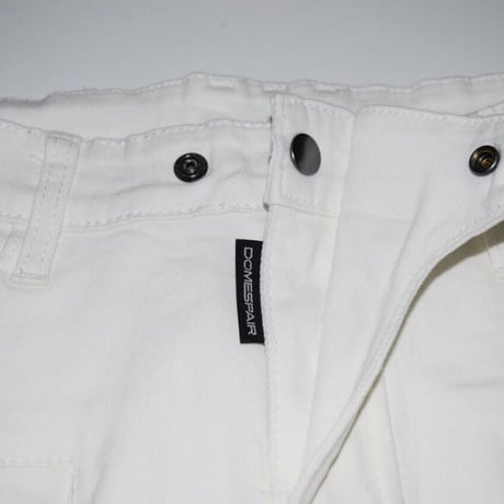 DOMESPAIR//stretch Biker pants【White】