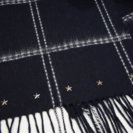DOMESPAIR//Plaid Muffler【Navy】