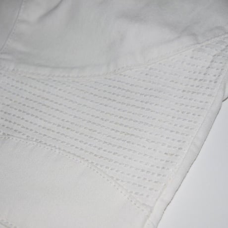 DOMESPAIR//stretch Biker pants【White】