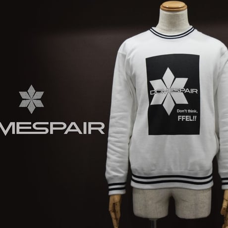 DOMESPAIR//Weserblick weight to Crew neck【WHITE】