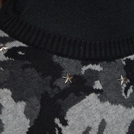 DOMESPAIR//Camouflage Sweater【Black】