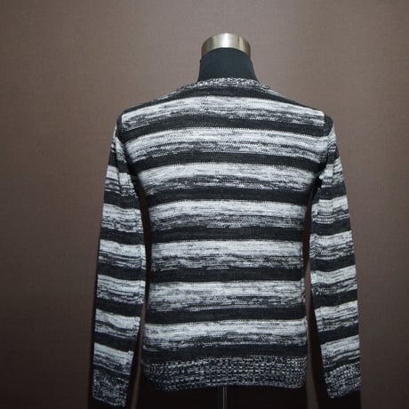 DOMESPAIR//Gradation Border Sweater 【White】