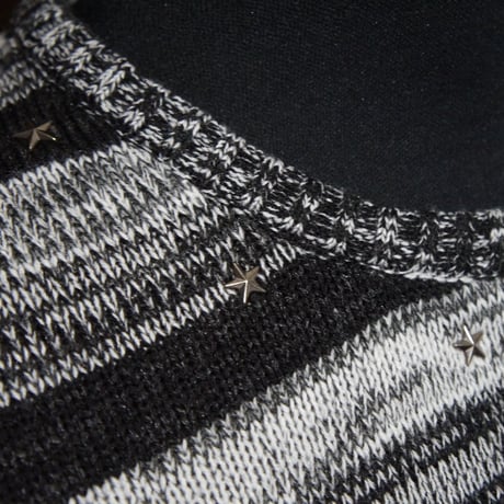 DOMESPAIR//Gradation Border Sweater 【White】