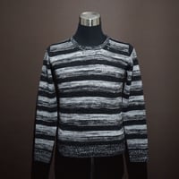 DOMESPAIR//Gradation Border Sweater 【White】