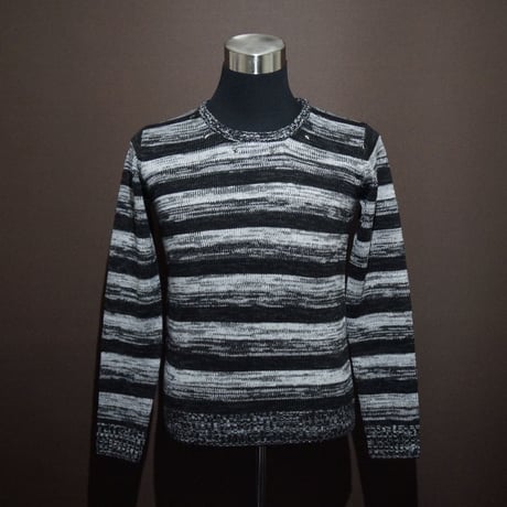 DOMESPAIR//Gradation Border Sweater 【White】