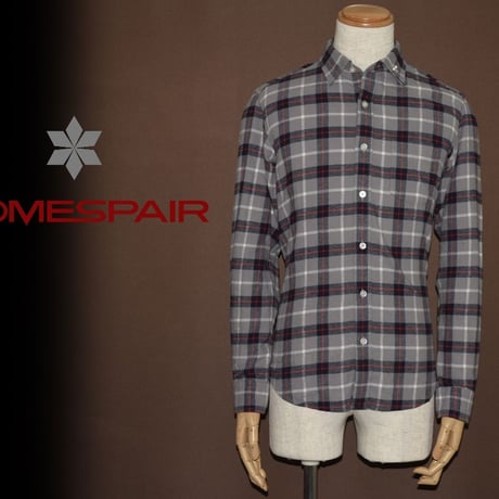 DOMESPAIR//Check shirt【Gray】