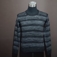 DOMESPAIR//Gradation Border Sweater 【Black】