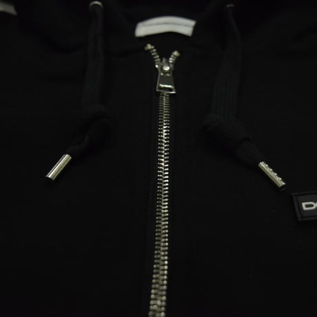DOMESPAIR//Long zip parka（タック切替）【BLACK】
