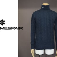 DOMESPAIR//Turtleneck Alan knit【NAVY】