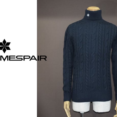 DOMESPAIR//Turtleneck Alan knit【NAVY】