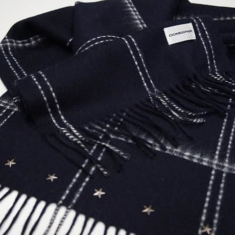 DOMESPAIR//Plaid Muffler【Navy】