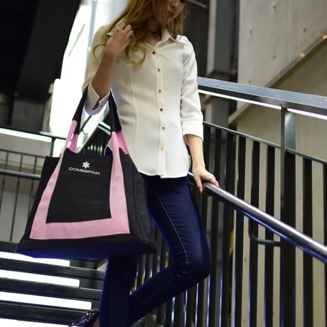 DOMESPAIR//Handmade denim bag 【Pink】