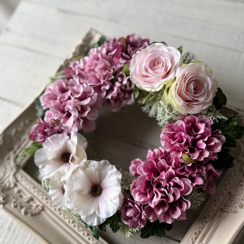 お花♡リース35㎝ アーティフィシャル】 オーダーリース 35cm | GRACE WISTERIA