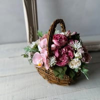 【アーティフィシャルフラワー】バスケットアレンジメント