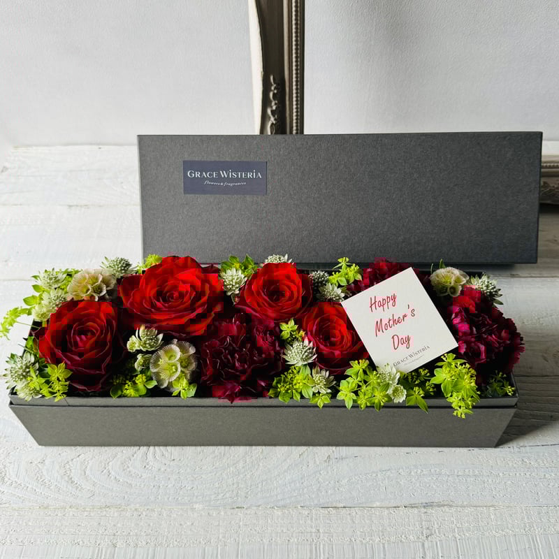 配送】生花のボックスアレンジ L | GRACE WISTERIA