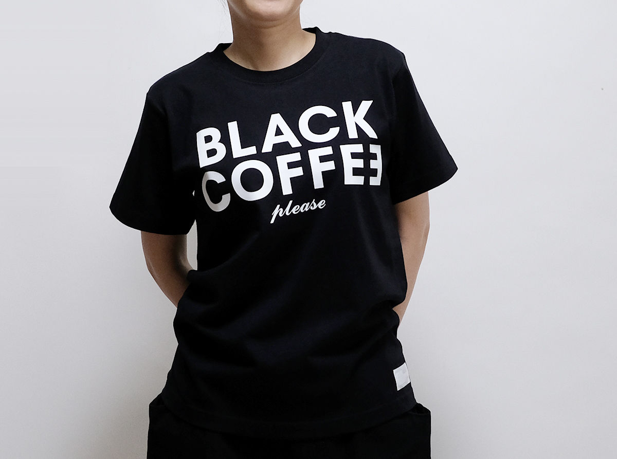 ２色展開 Tシャツ BLACK COFFEE PLEASE | fluke