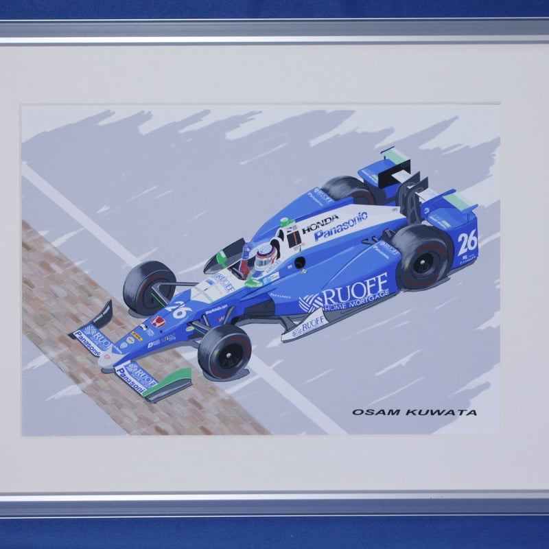 イラスト 2017 インディ500 Winner 佐藤琢磨 A4サイズ | 小さな美術館