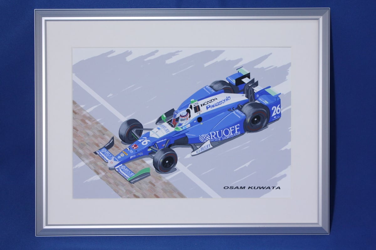 イラスト 2017 インディ500 Winner 佐藤琢磨 A4サイズ | 小さな美術館