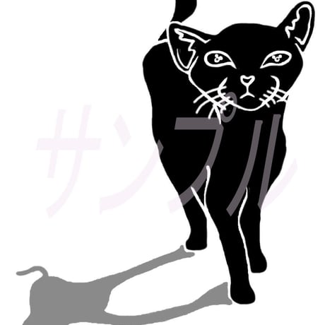 イラスト クロネコ A4サイズ 額入り