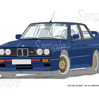 イラスト BMW M3 A4サイズ 額入り