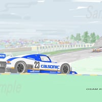 イラスト 日産 R88C ルマン A4サイズ 額入り