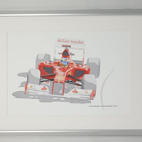 フェラーリ F2012 アロンソ A4サイズ 額入り