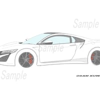 イラスト ホンダ NSX A4サイズ 額入り