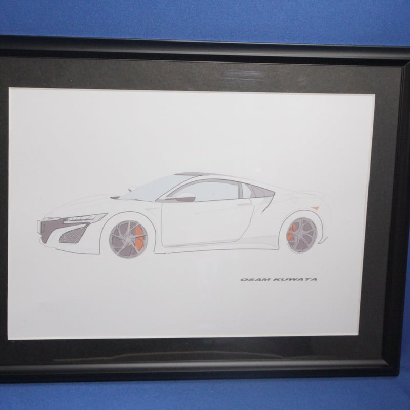 イラスト ホンダ NSX A4サイズ 額入り | 小さな美術館