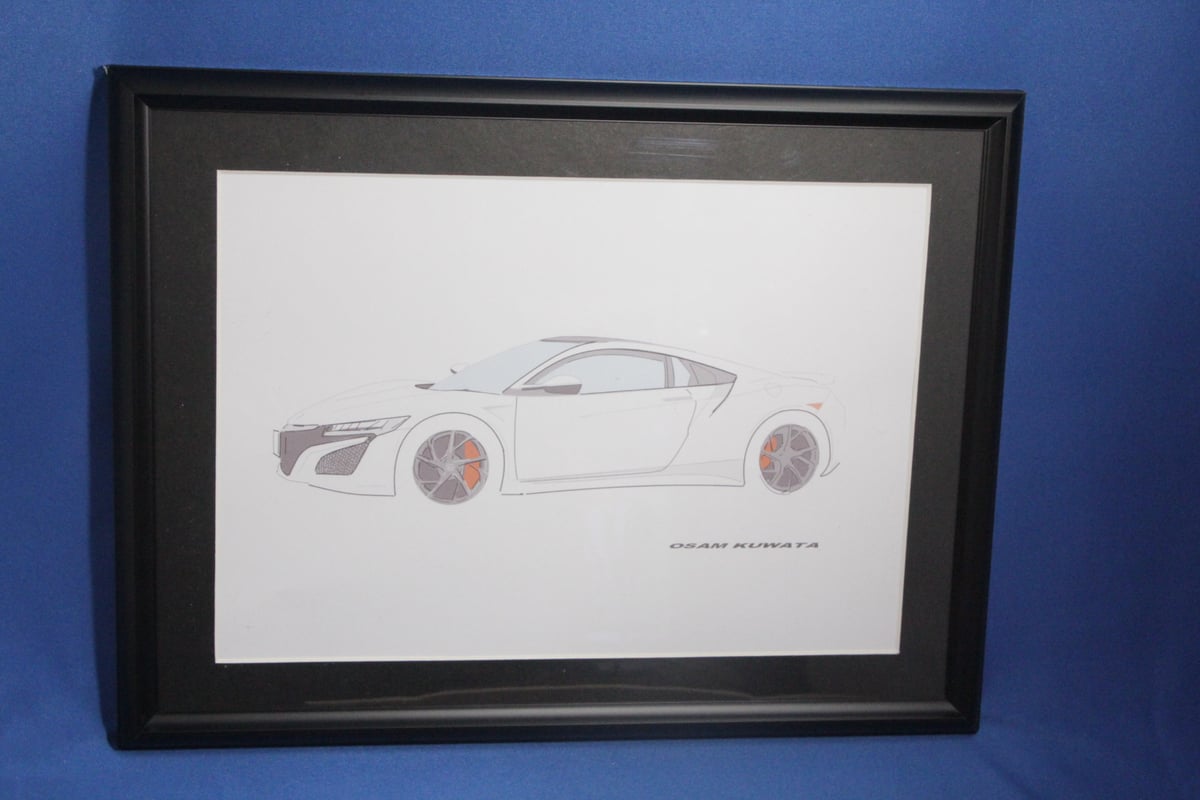 イラスト ホンダ NSX A4サイズ 額入り | 小さな美術館
